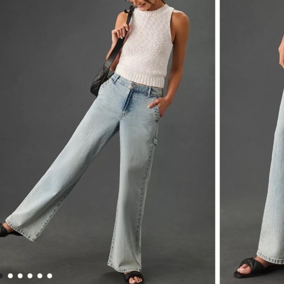 Current Elliott The Painter Wide Leg Jean Salt Water 30 - Picture 8 of 8